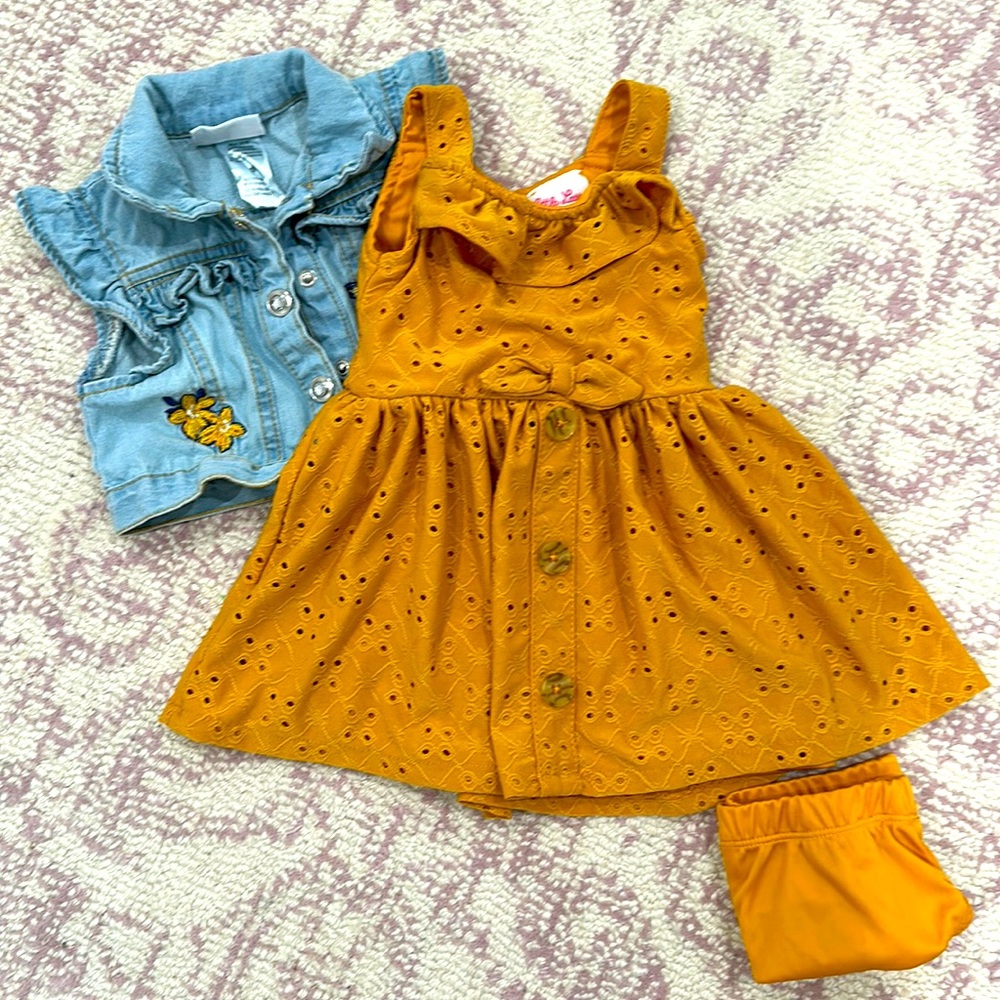 Girls dress and vest